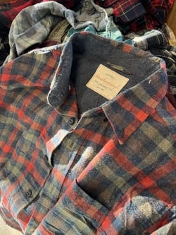 Flannel Shirts (mixed styles) by the Pound: Bulk Vintage Clothing