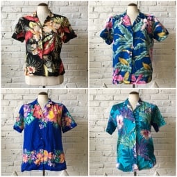 Women's Hawaiian tropical floral print blouses By the Bundle